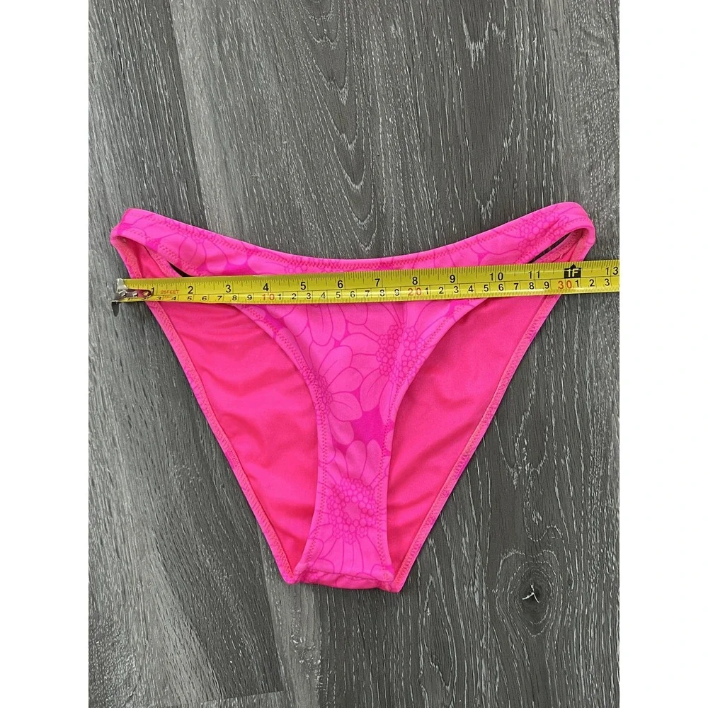 Triangl Pink Floral Print Two-Piece Bikini Swimwear Set Size Medium